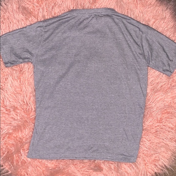 Short-sleeve gray T-shirt or pajama shirt - Picture 3 of 4